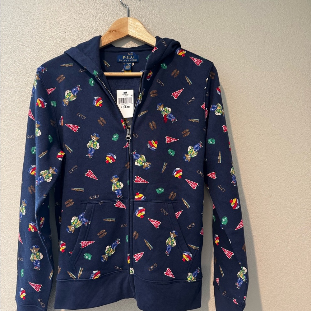 Polo by Ralph Lauren Kids Navy Printed Hoodie